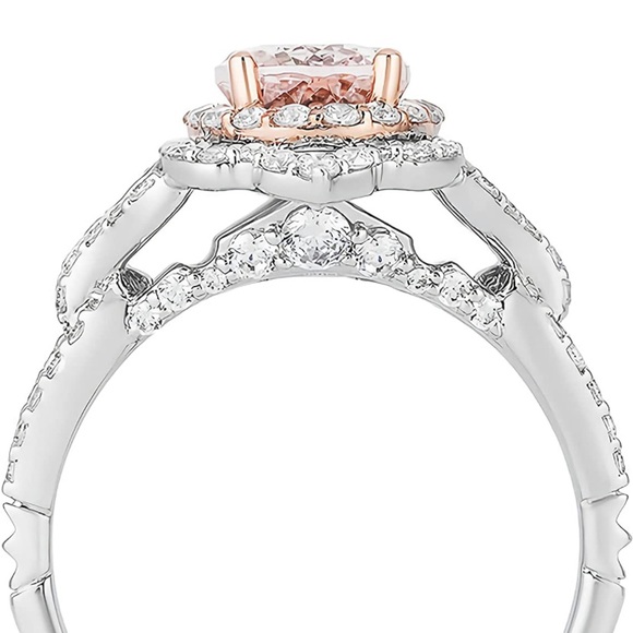 Morganite Diamond Engagement Ring - Picture 3 of 13